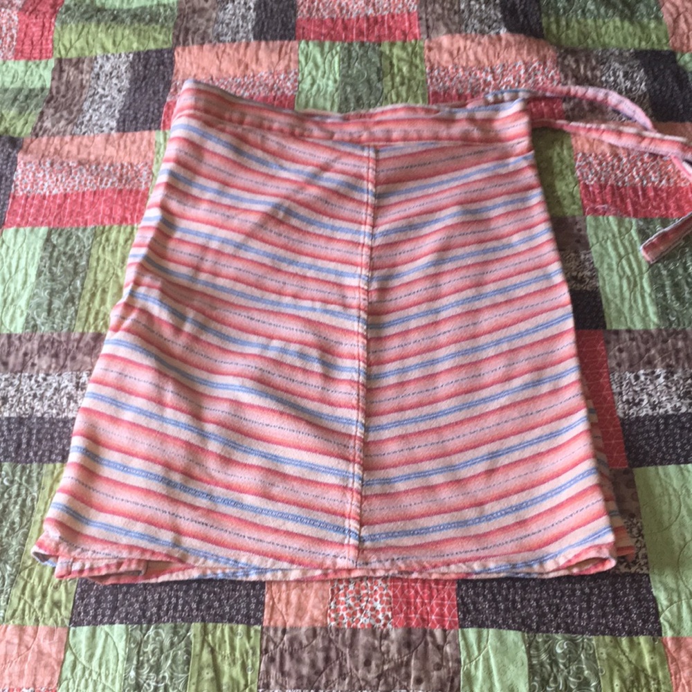 Guatemala orange homemade wrap skirt